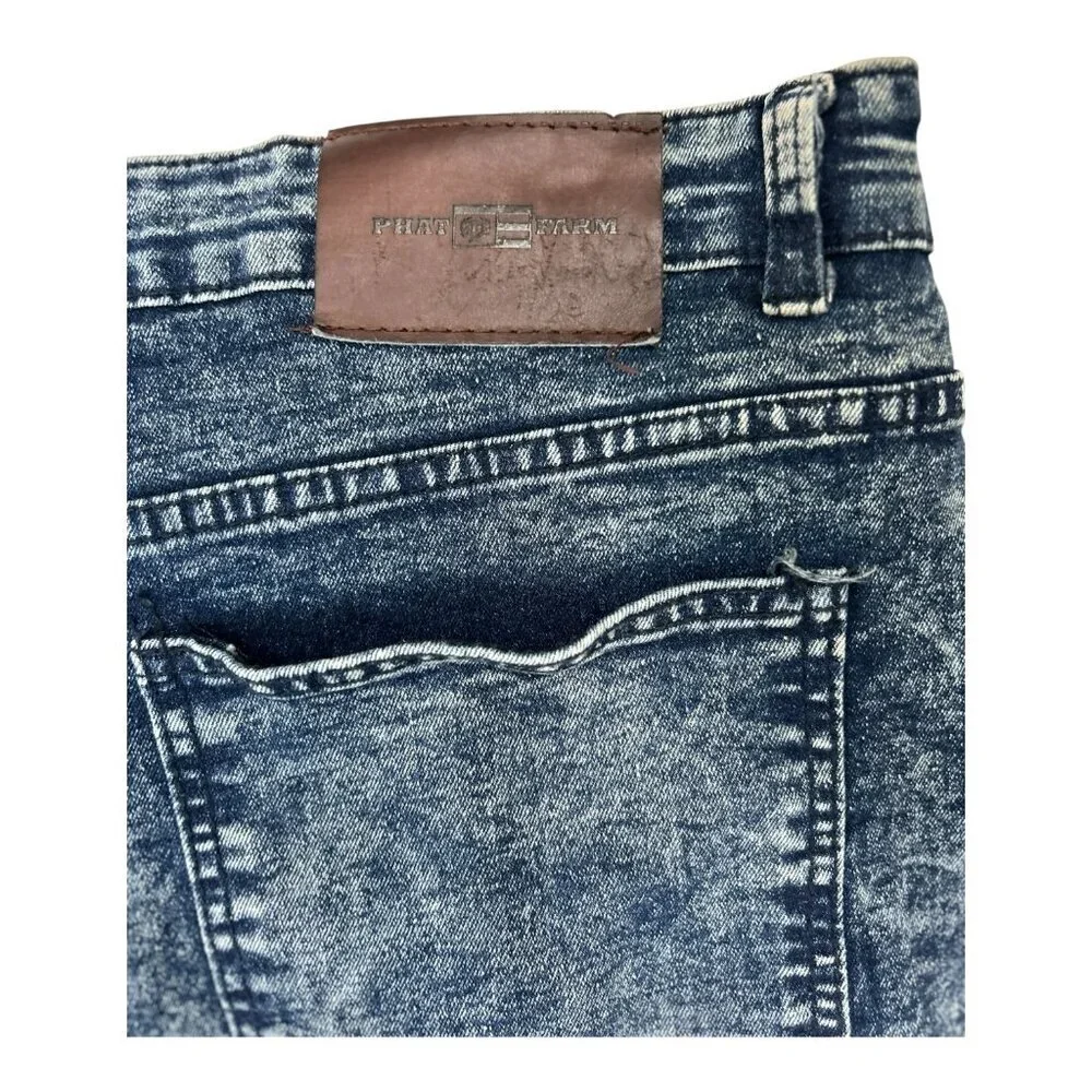 Phat Farm Men's Skinny Fit Distressed Jeans | Size 40WX30L |‎ Y2K Hiphop